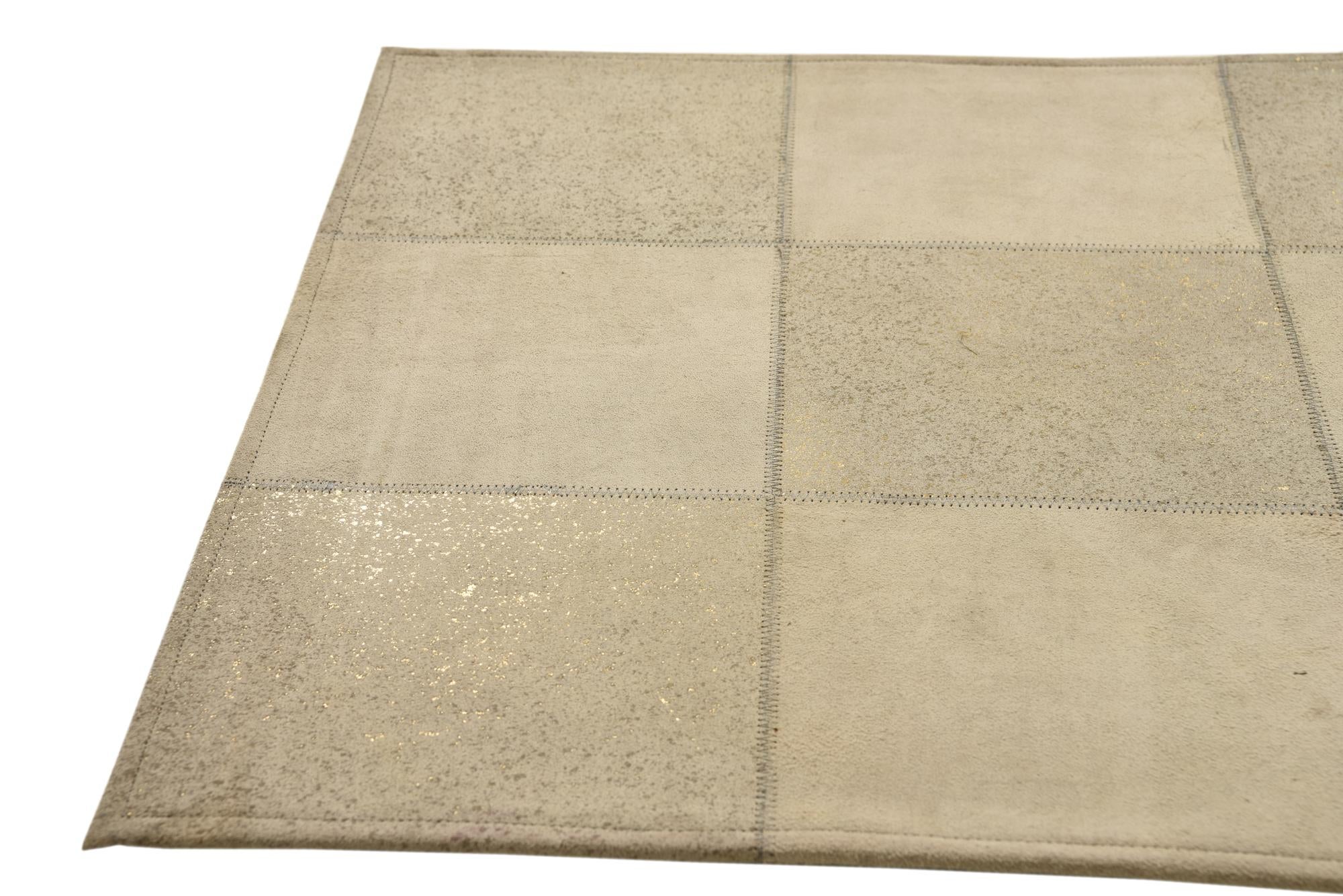 2' 1 x 3' 1 Cowhide Leather Rug