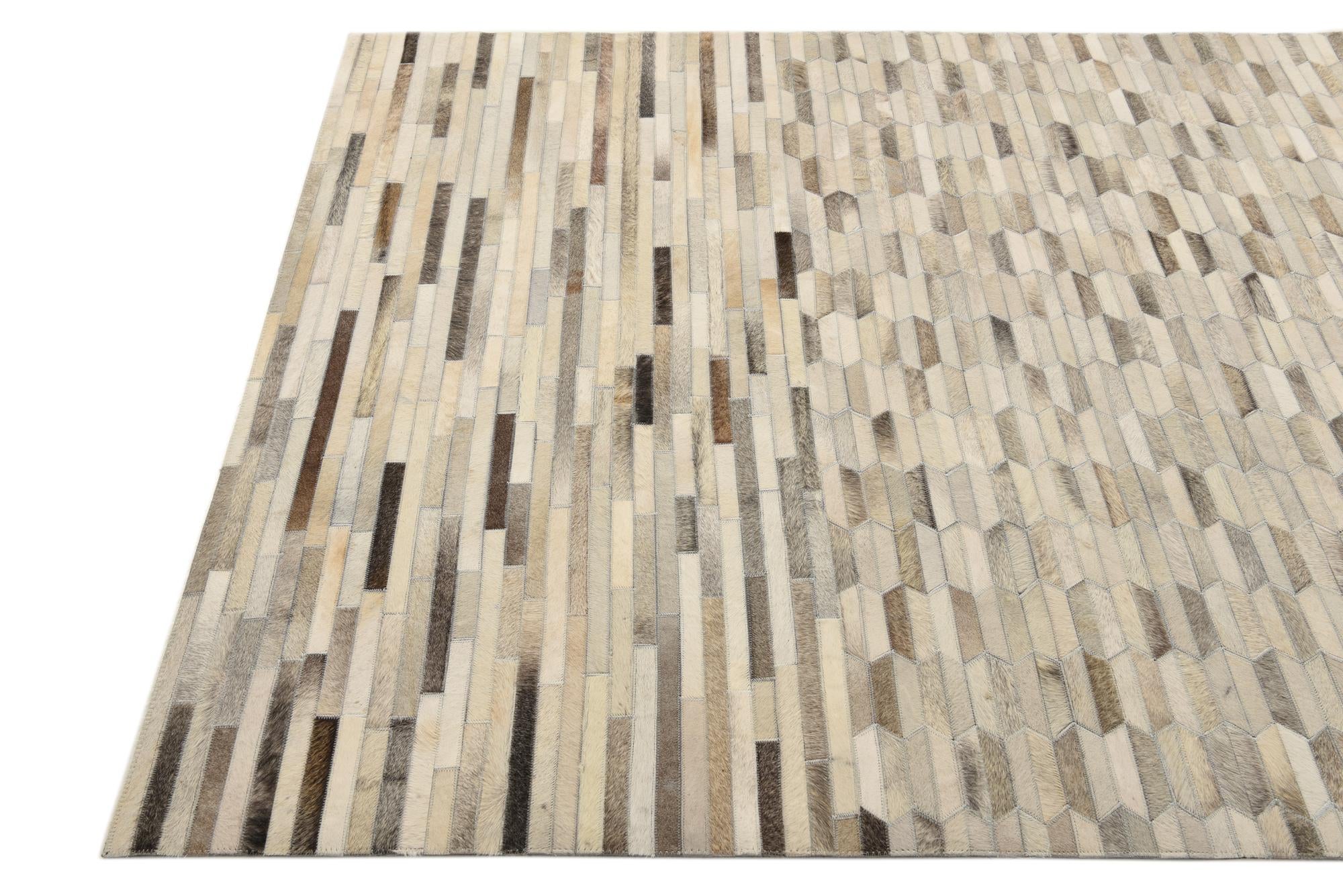 5' 1 x 8' 2 Cowhide Rug