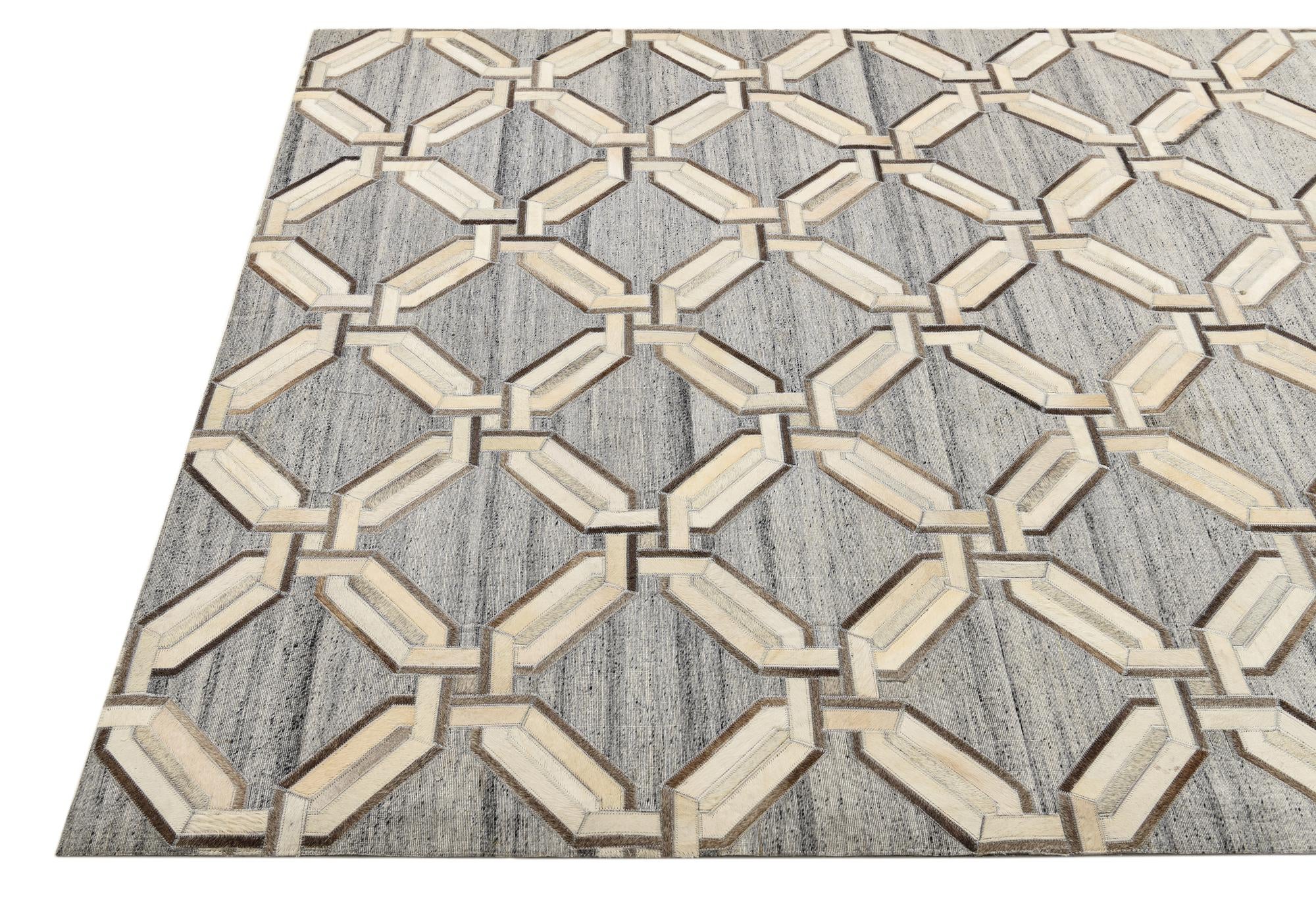 5' 4 x 8' Cowhide Rug