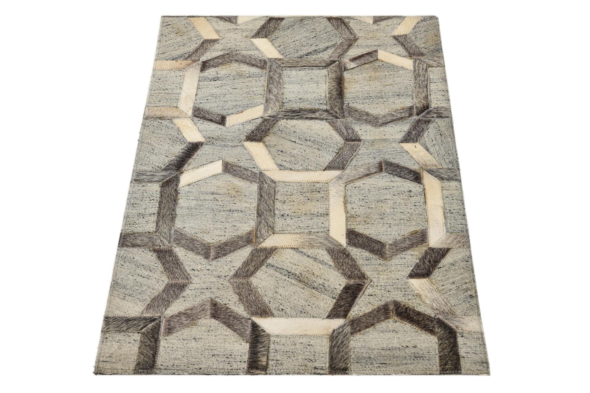 2' 1 x 3' 1 Cowhide Rug