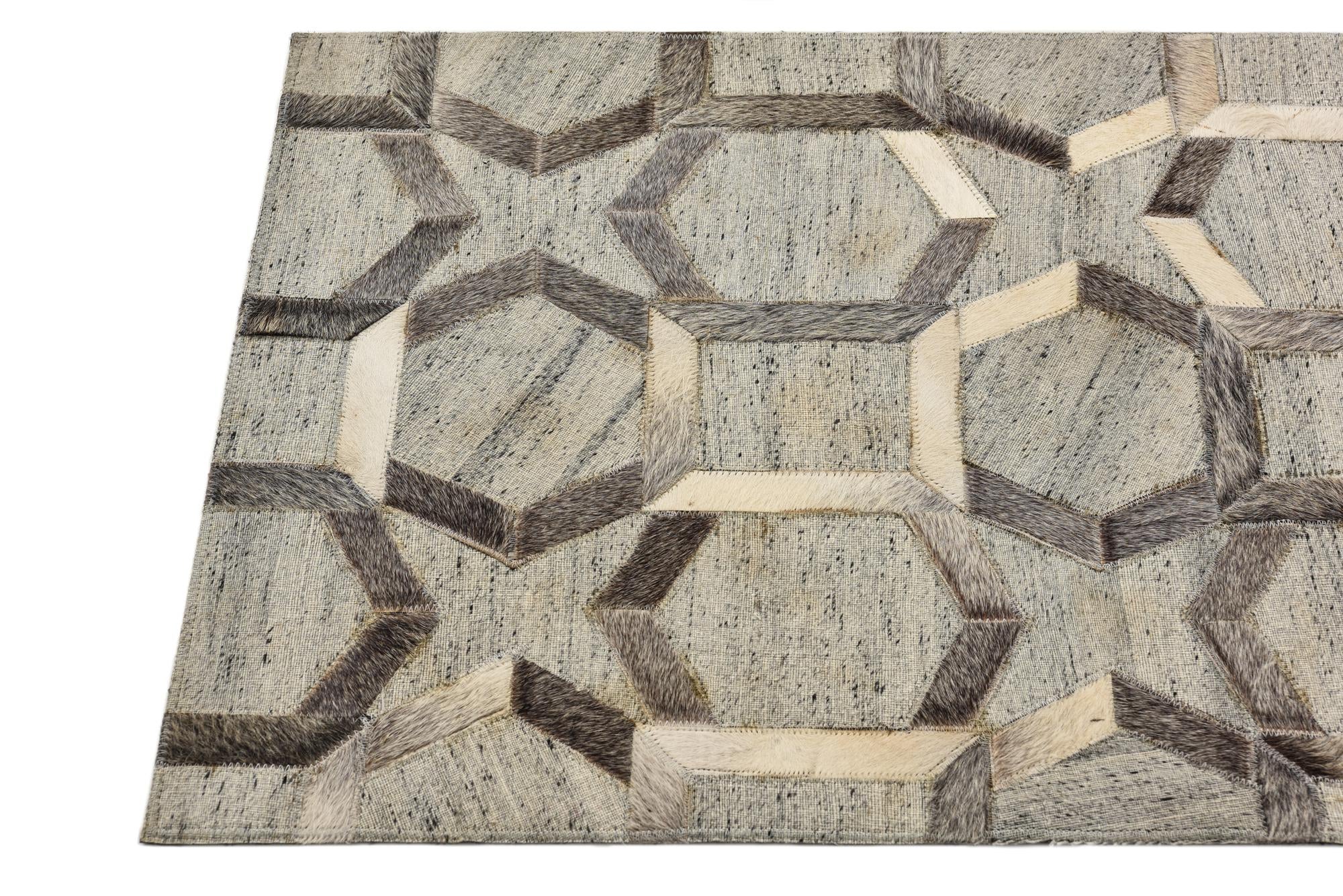 2' 1 x 3' 1 Cowhide Rug