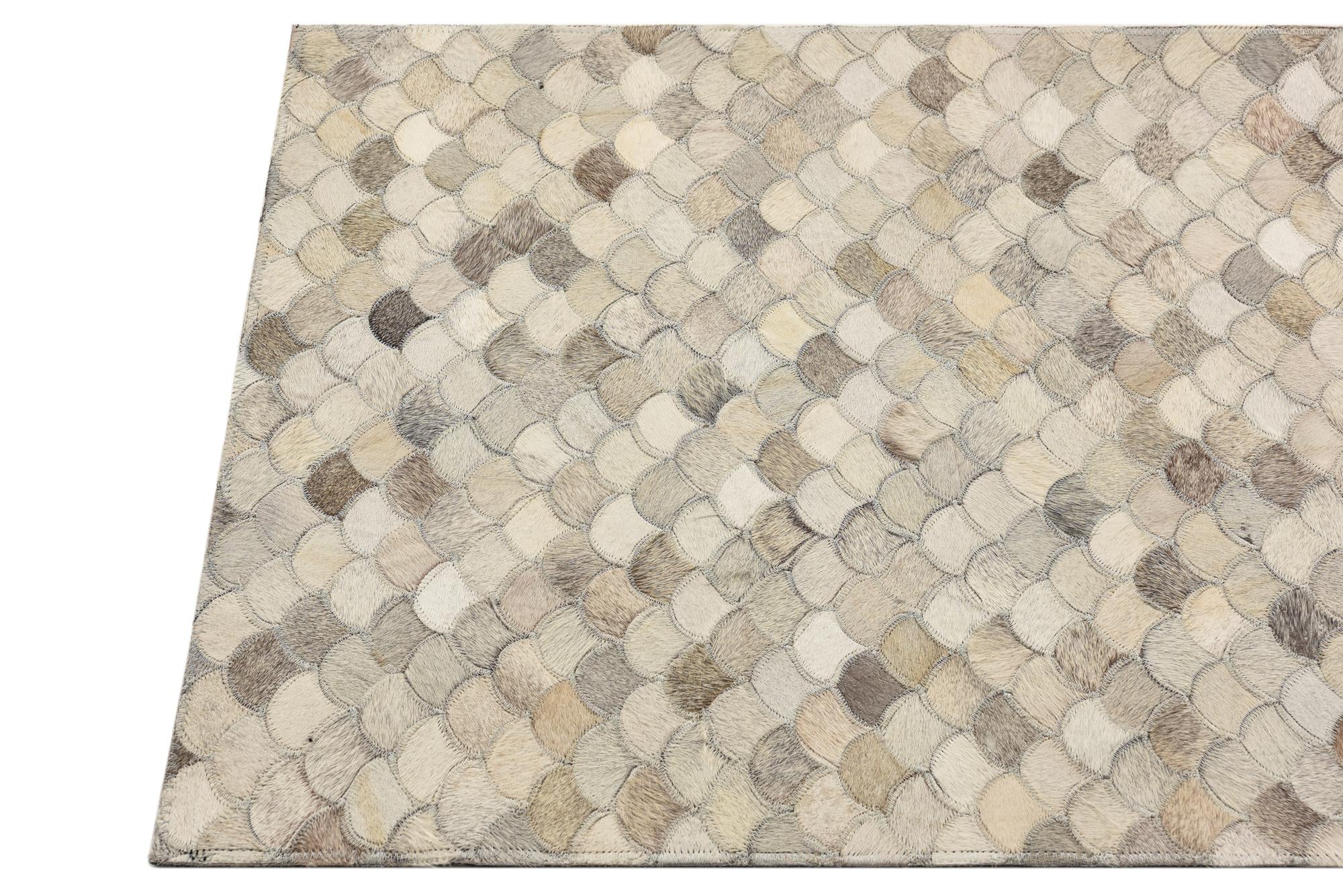 2' 1 x 3' Cowhide Rug