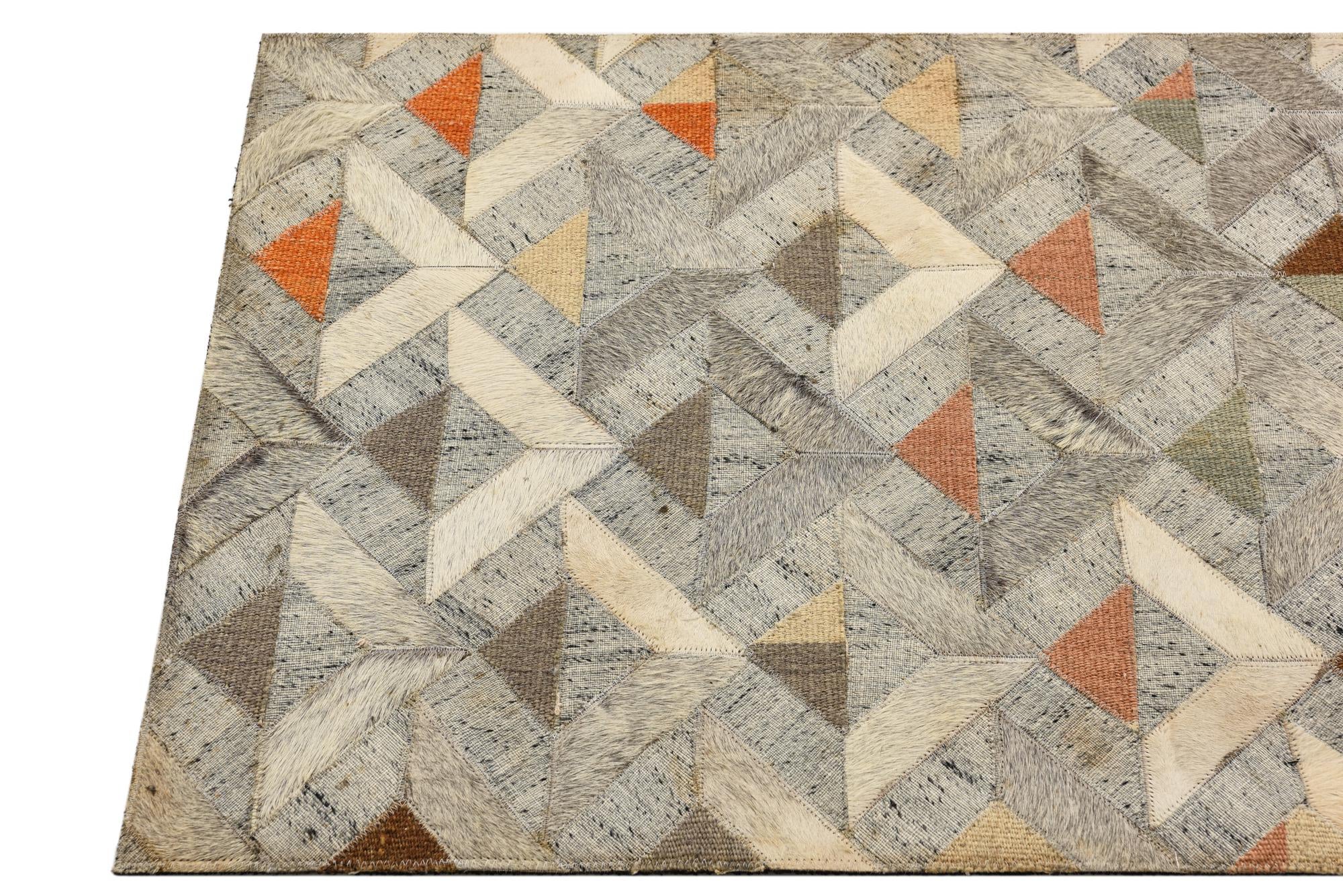 2' 2 x 3' 3 Cowhide Rug