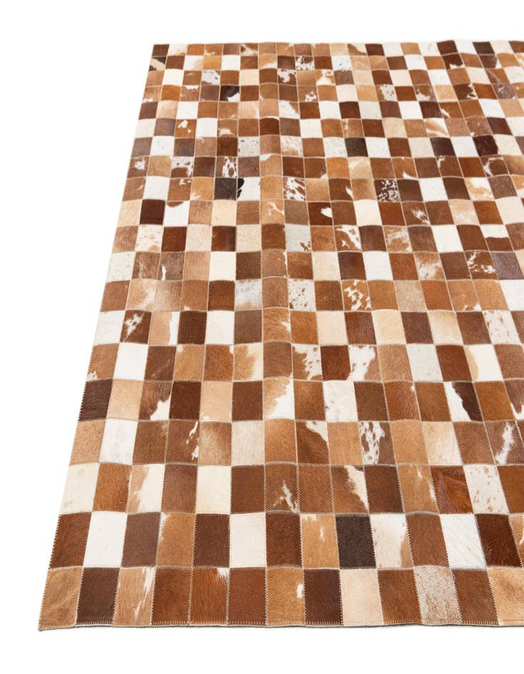 Detail image of 5' x 7' 11 Cowhide Stocks Rug