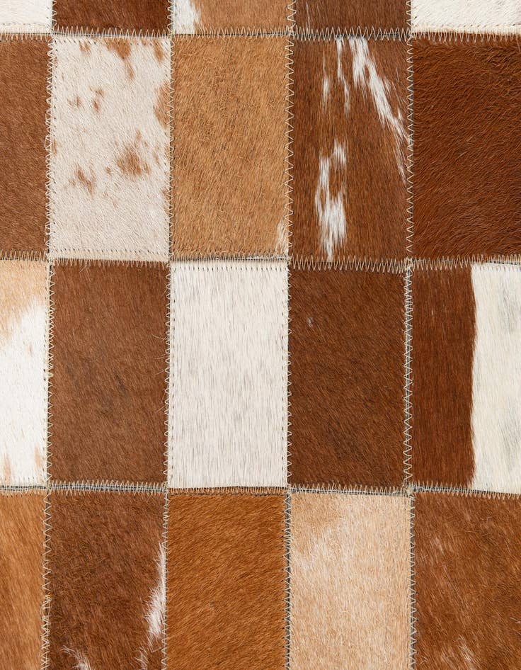 Detail image of 5' x 7' 11 Cowhide Stocks Rug