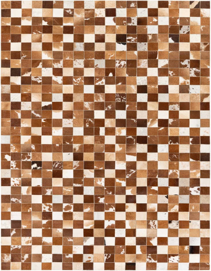 Detail image of 5' x 7' 11 Cowhide Stocks Rug