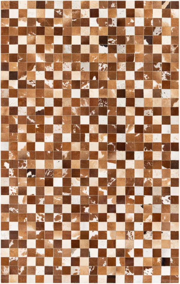 Detail image of 5' x 7' 11 Cowhide Stocks Rug