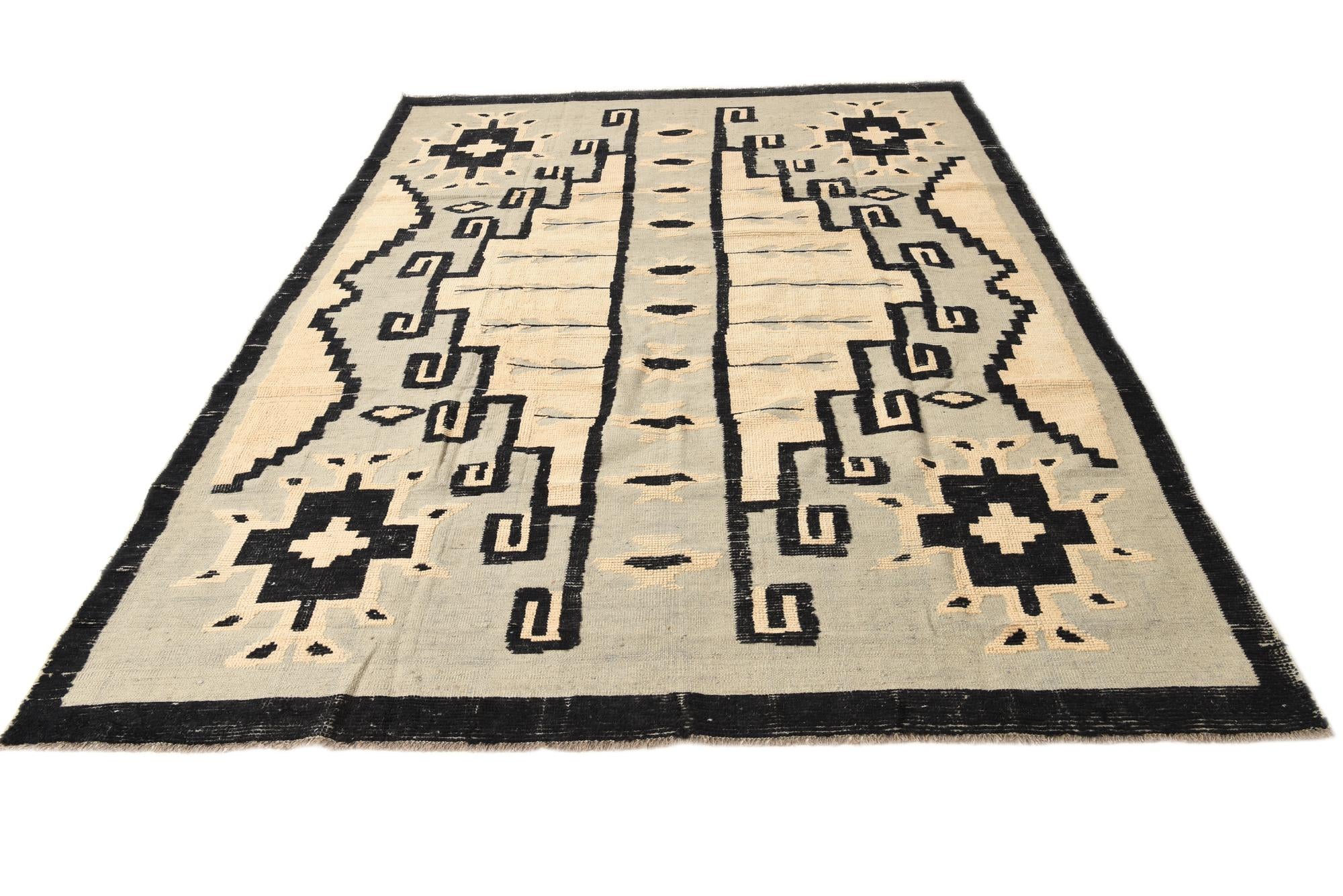 8' x 10' 6 Hand Knotted Darya Wool Rug