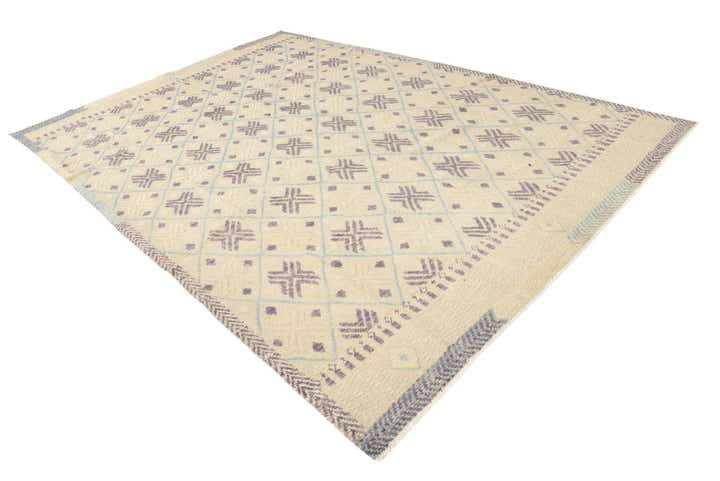 8' 7 x 12' 6 Hand Knotted Darya Wool Rug