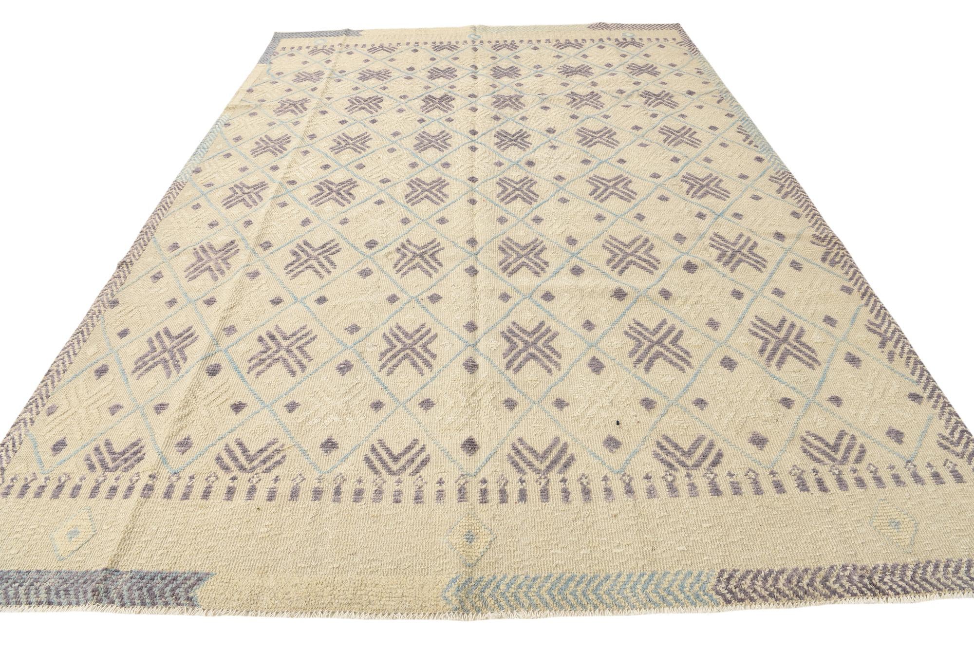 8' 7 x 12' 6 Hand Knotted Darya Wool Rug