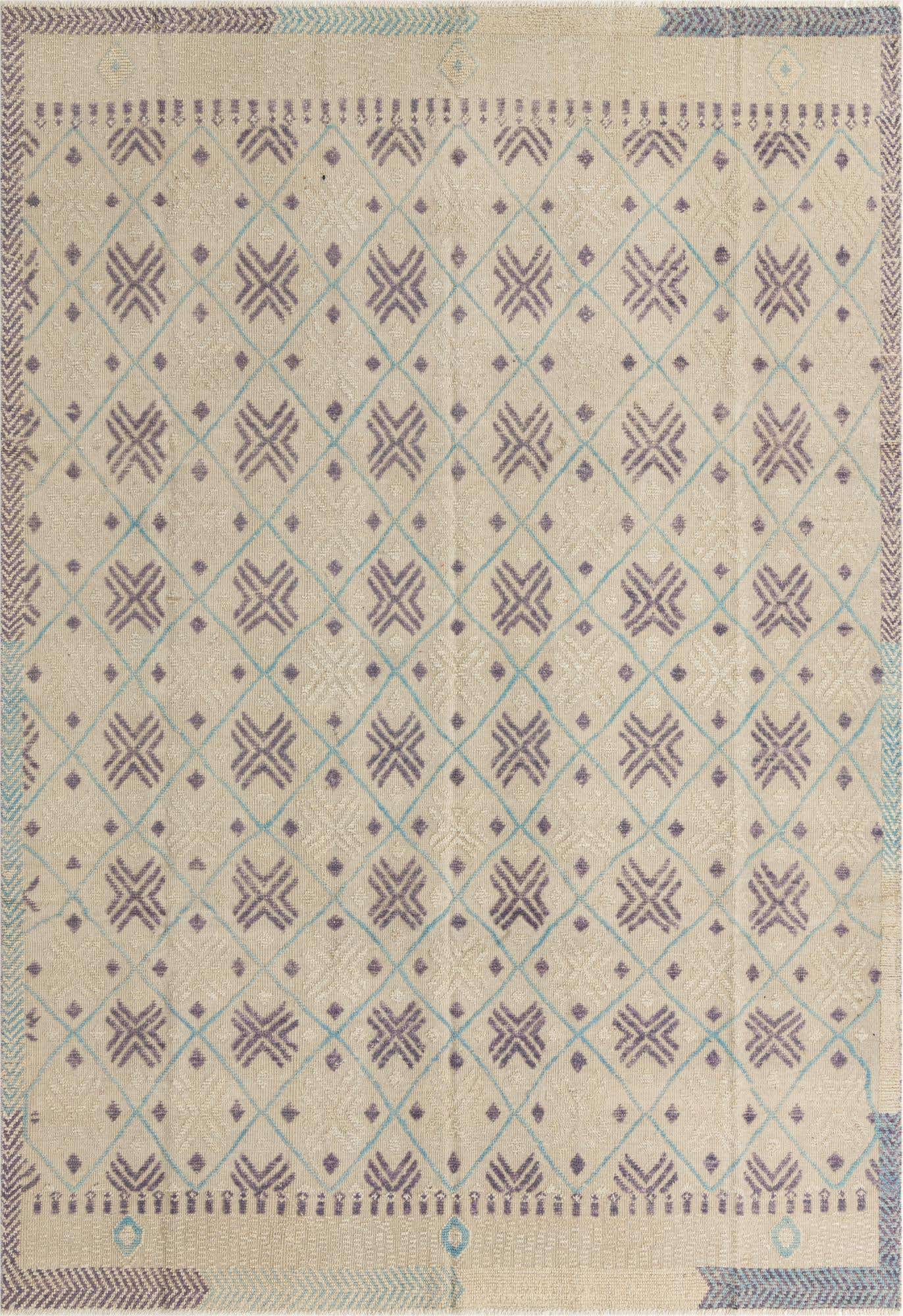 8' 7 x 12' 6 Hand Knotted Darya Wool Rug