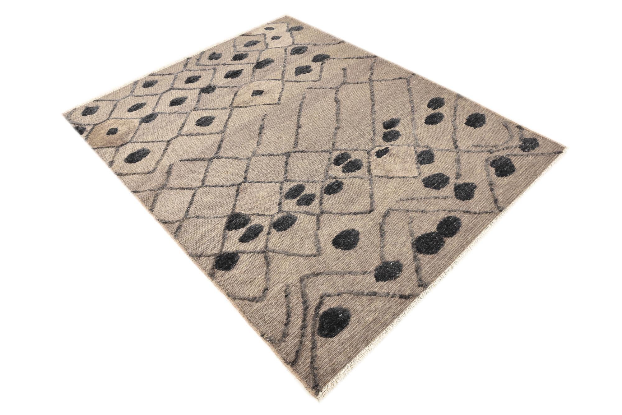 5' 1 x 6' 5 Hand Knotted Darya Wool Rug