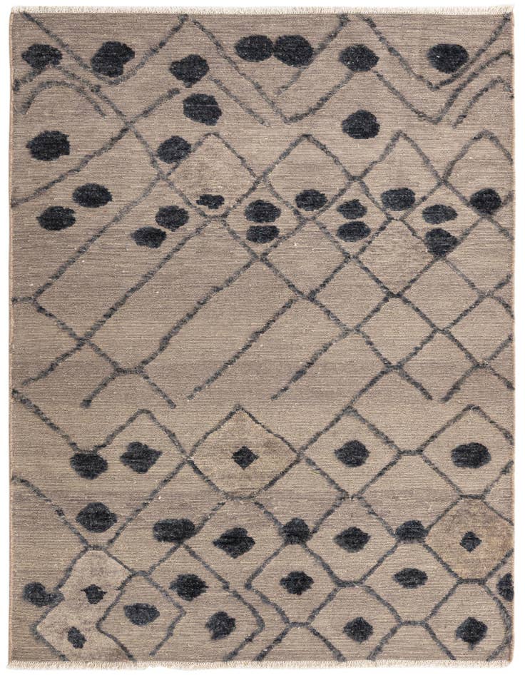 Detail image of 5' 1 x 6' 5 Hand Knotted Darya Wool Rug