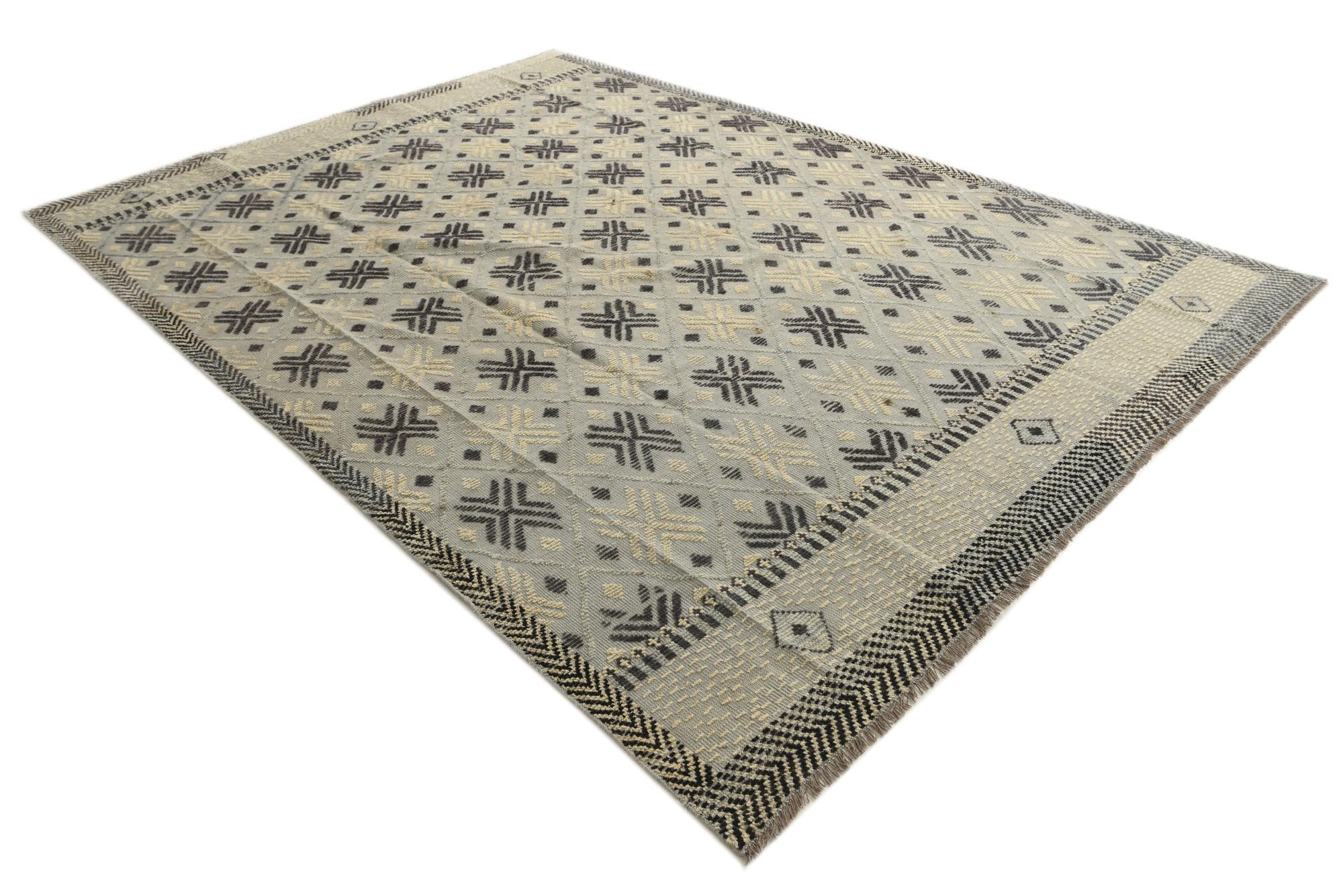 8' 8 x 12' Hand Knotted Darya Wool Rug