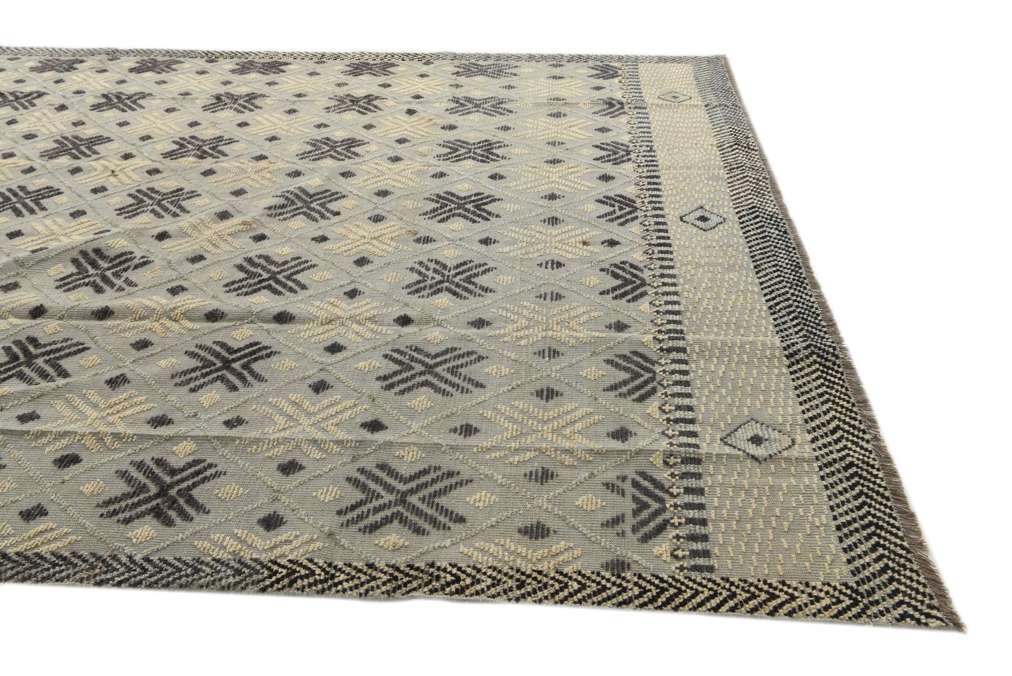 8' 8 x 12' Hand Knotted Darya Wool Rug
