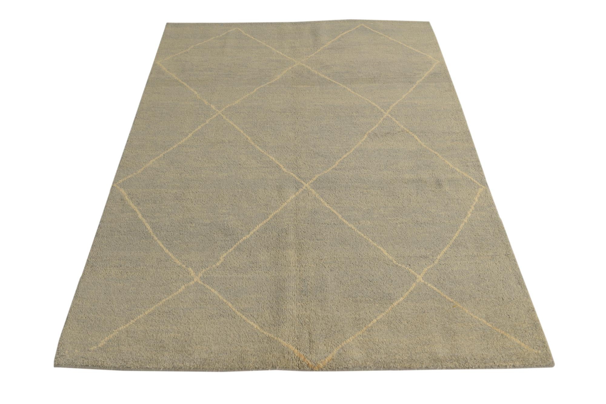 4' 8 x 6' 7 Hand Knotted Darya Wool Rug
