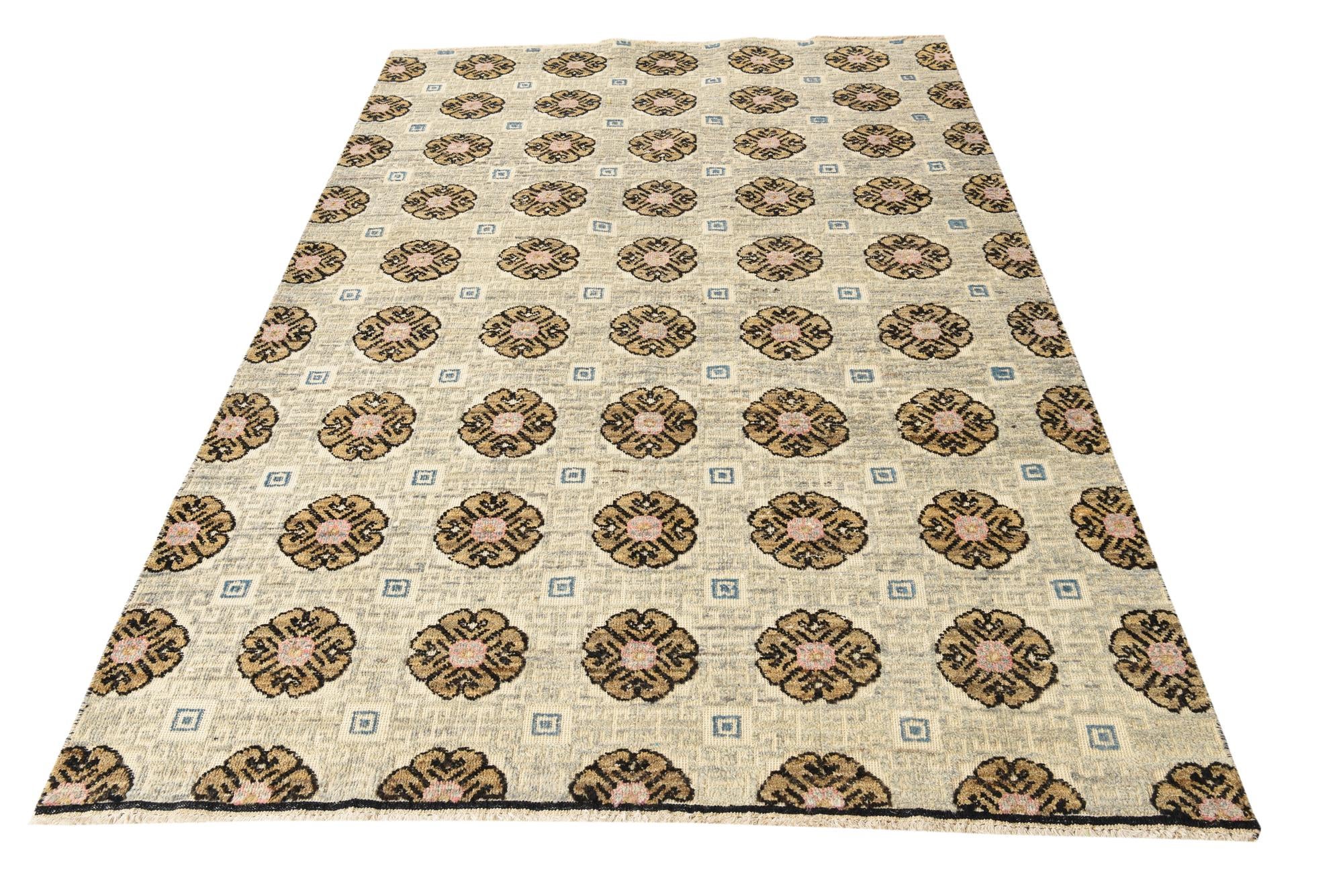 5' 7 x 8' 5 Hand Knotted Darya Wool Rug