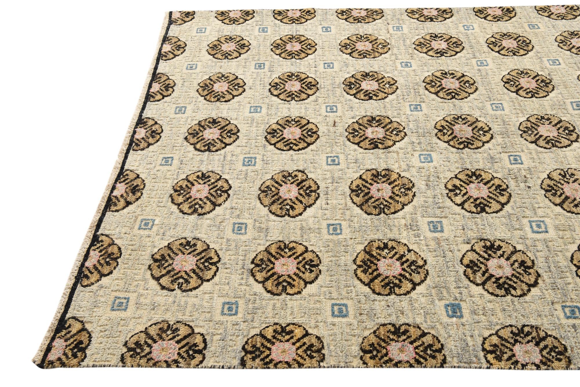 5' 7 x 8' 5 Hand Knotted Darya Wool Rug