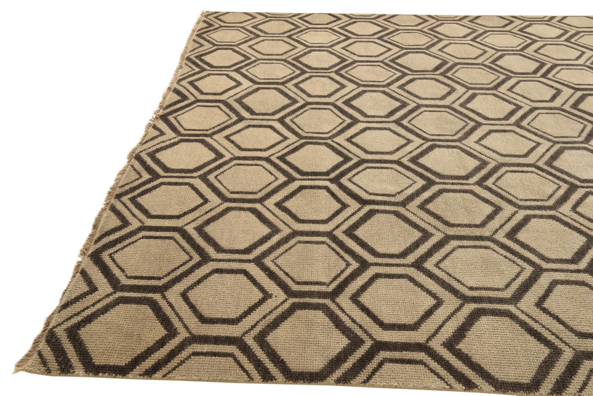 9' 1 x 11' 10 Hand Knotted Darya Wool Rug
