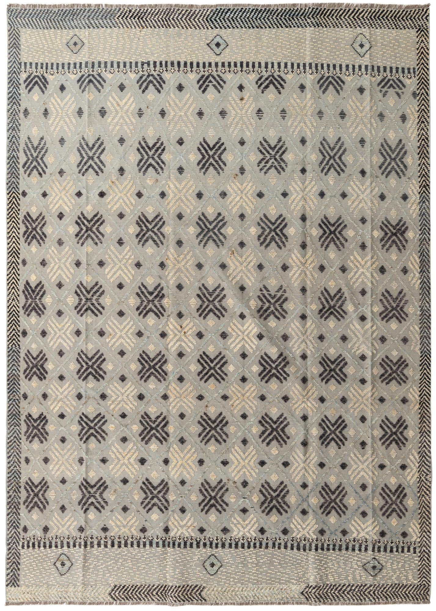8' 8 x 12'  Hand Knotted Darya Wool Rug
