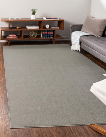 Light Gray Everyday Solid Rug