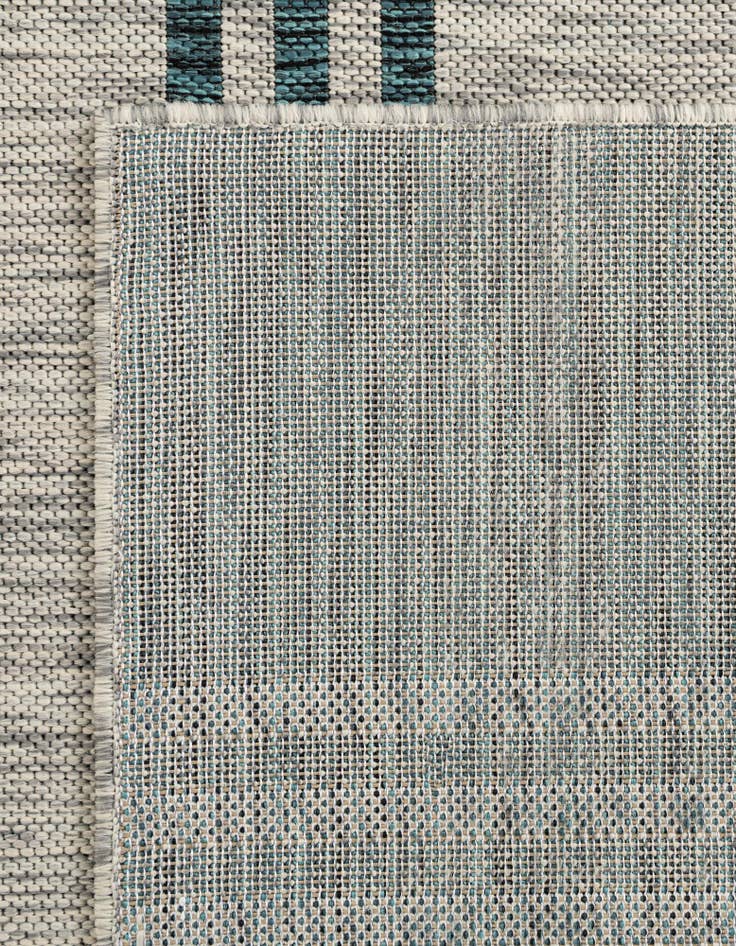 Detail image of Custom Light Gray Easy-Clean Jill Zarin Indoor / Outdoor Rug