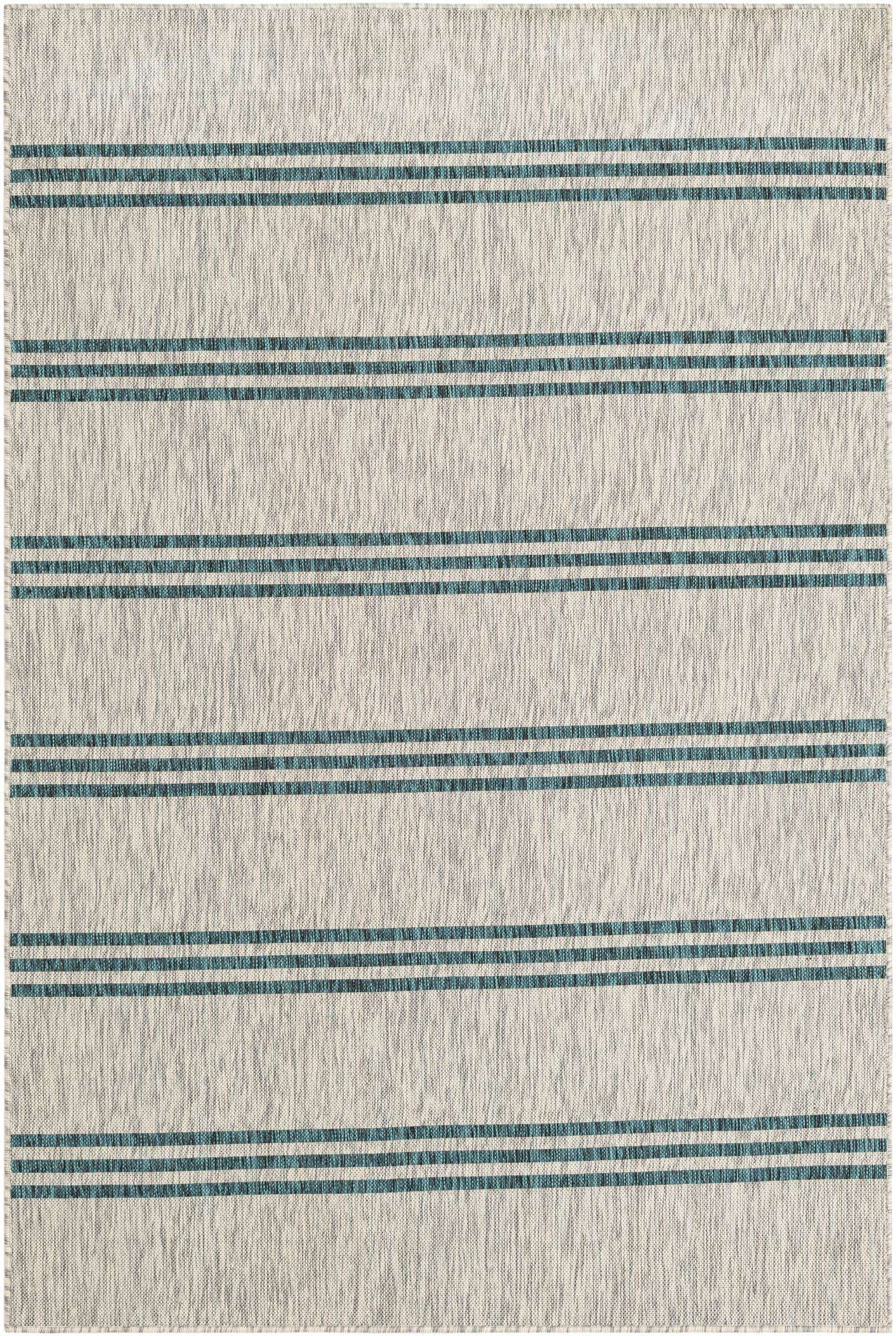 Custom Light Gray Easy-Clean Jill Zarin Indoor / Outdoor Rug