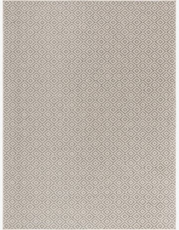 Light Gray Easy-Clean Jill Zarin Costa Rica Indoor / Outdoor Rug