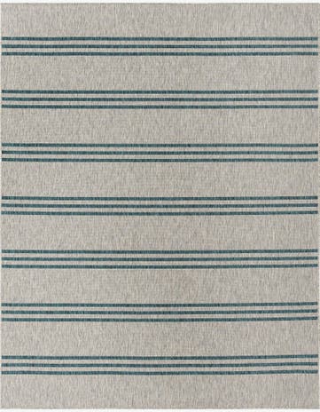 Light Gray Easy-Clean Jill Zarin Anguilla Indoor / Outdoor Rug