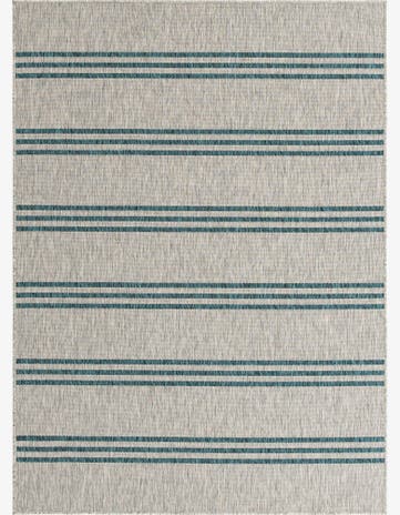 Light Gray Easy-Clean Jill Zarin Anguilla Indoor / Outdoor Rug