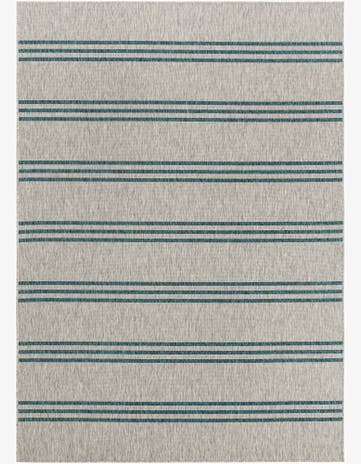 Light Gray Easy-Clean Jill Zarin Anguilla Indoor / Outdoor Rug
