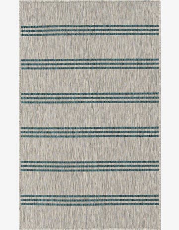 Light Gray Easy-Clean Jill Zarin Anguilla Indoor / Outdoor Rug