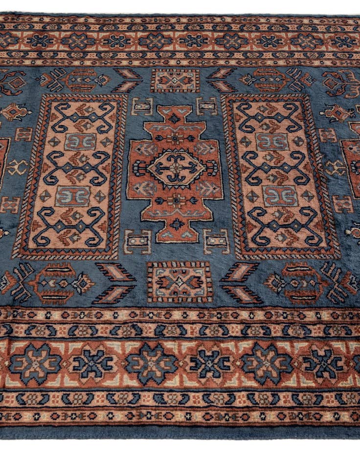 Detail image of 4' 1 x 6' 3  Hand Knotted Kazak Oriental Wool Rug