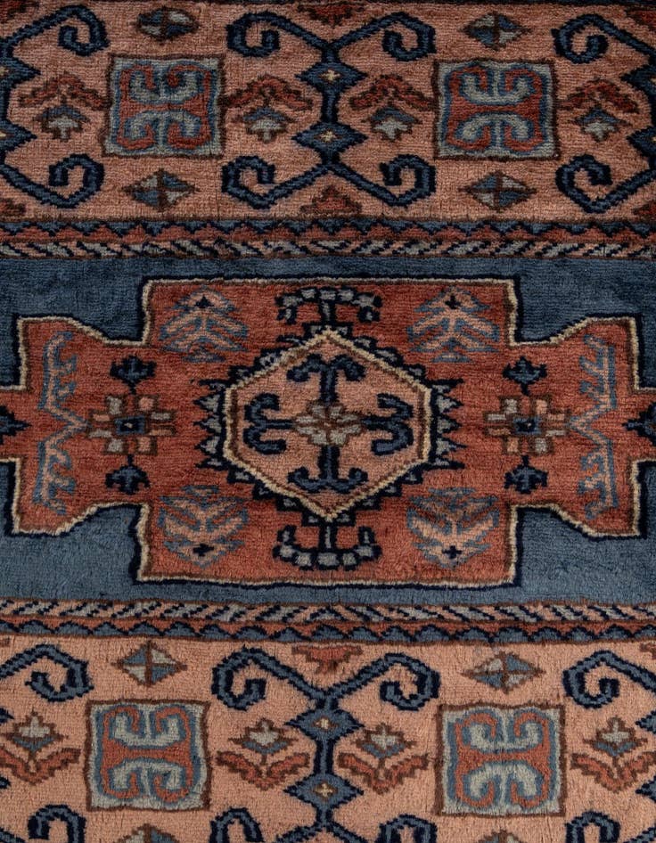 Detail image of 4' 1 x 6' 3  Hand Knotted Kazak Oriental Wool Rug