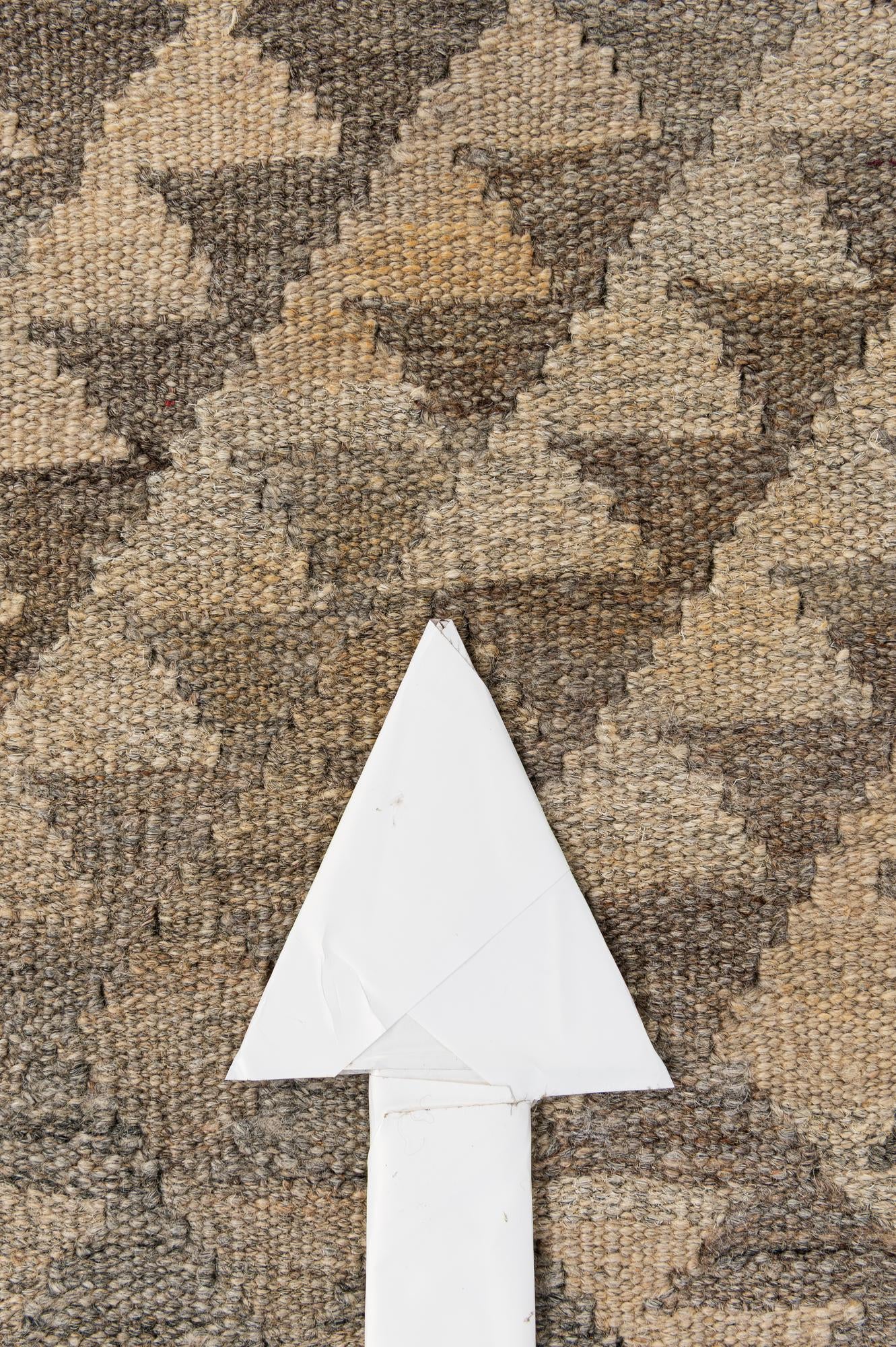 3' 11 x 6' 2 Hand Woven Kilim Maymana Wool Rug