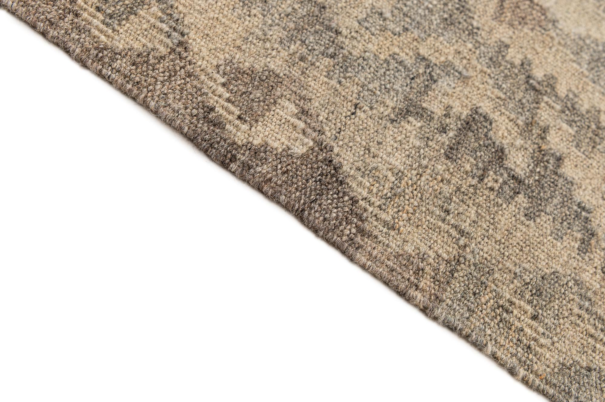 5' 5 x 6' 10 Hand Woven Kilim Maymana Wool Rug