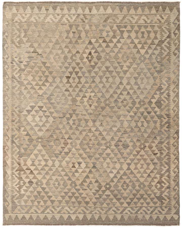 5' 5 x 6' 10 Hand Woven Kilim Maymana Wool Rug