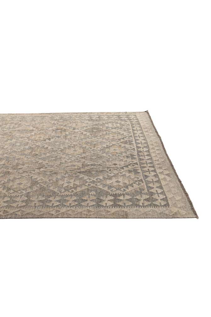 6' 5 x 9' 7 Hand Woven Kilim Maymana Wool Rug