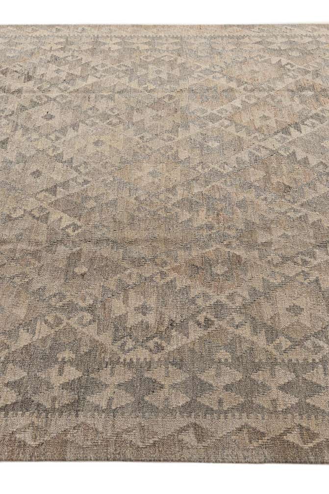 6' 5 x 9' 7 Hand Woven Kilim Maymana Wool Rug