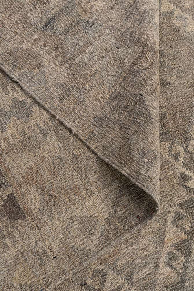 6' 8 x 9' 11 Hand Woven Kilim Maymana Wool Rug