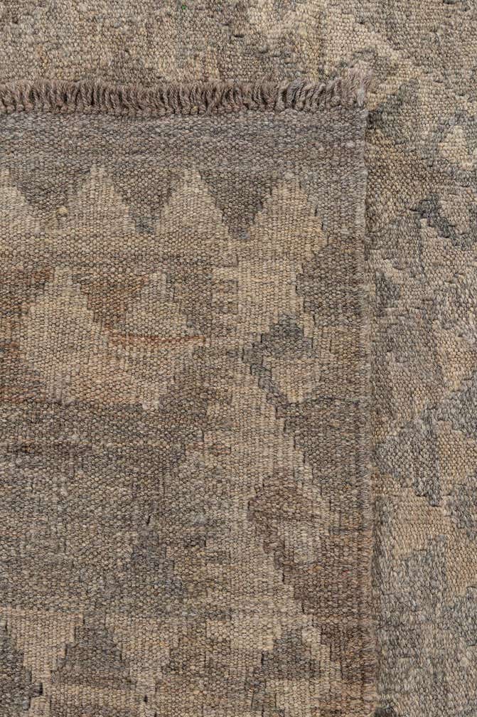 6' 8 x 9' 11 Hand Woven Kilim Maymana Wool Rug