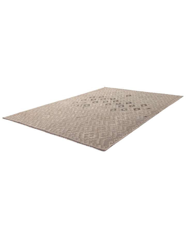 6' 9 x 10' Hand Woven Kilim Maymana Wool Rug