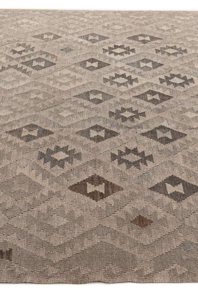 6' 9 x 10' Hand Woven Kilim Maymana Wool Rug