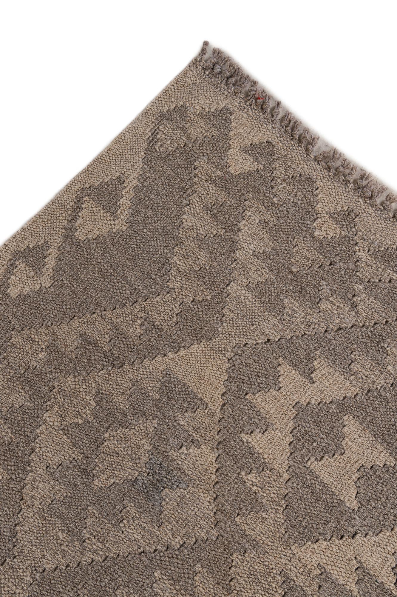 6' 9 x 10' Hand Woven Kilim Maymana Wool Rug