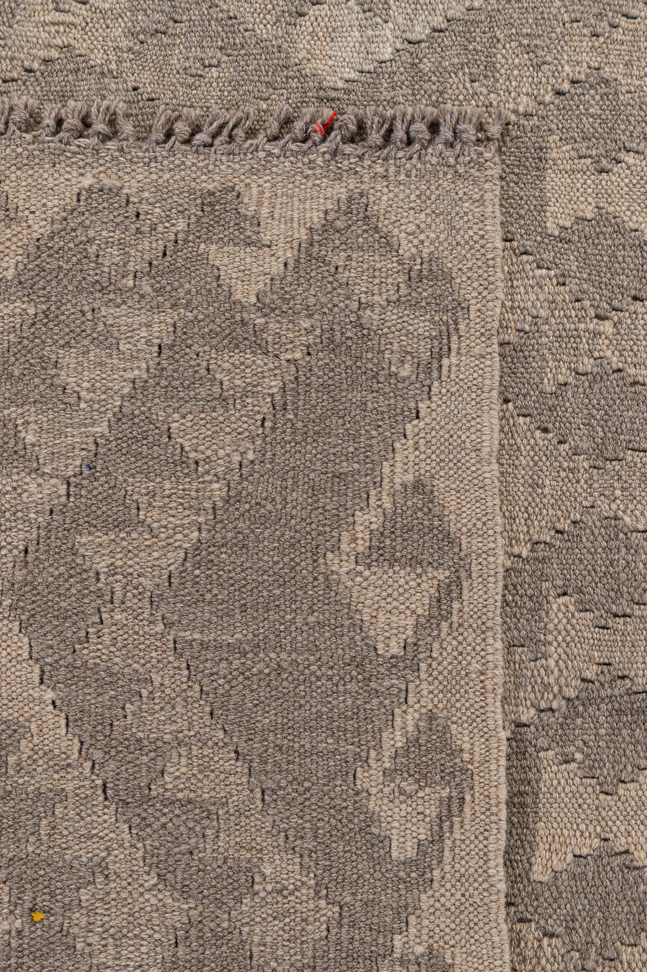 6' 9 x 10' Hand Woven Kilim Maymana Wool Rug