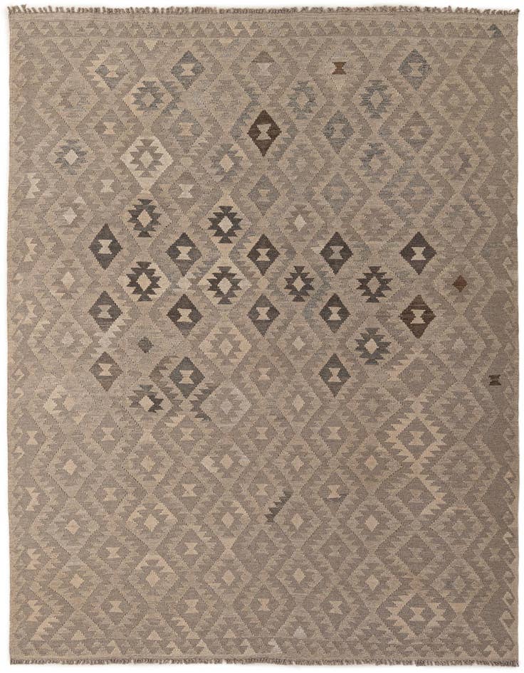Detail image of 6' 9 x 10' Hand Woven Kilim Maymana Wool Rug