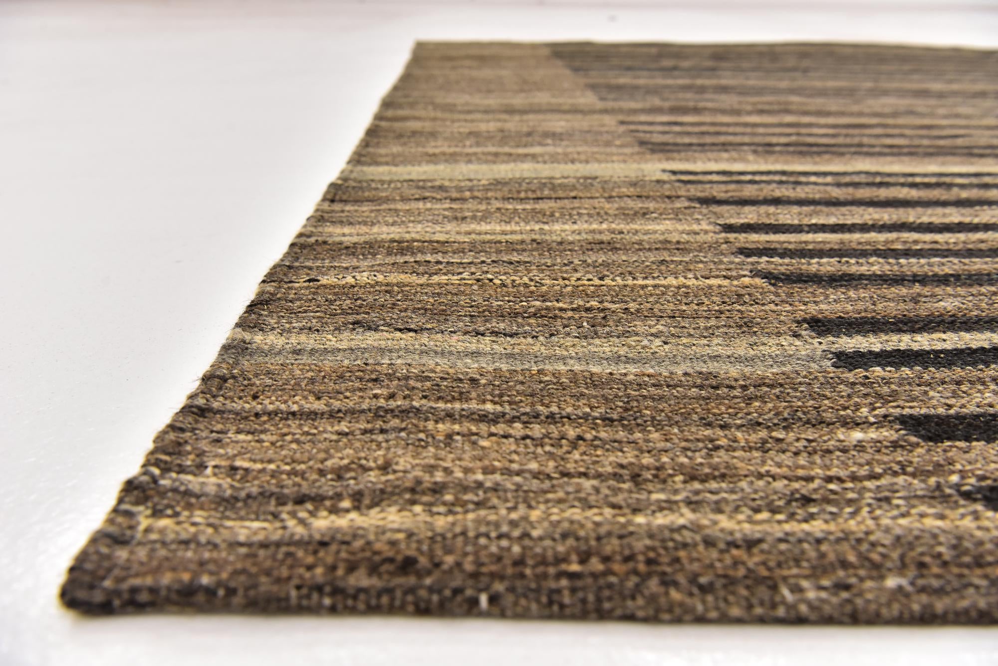 5' 6 x 8' Hand Woven Kilim Modern Wool Rug