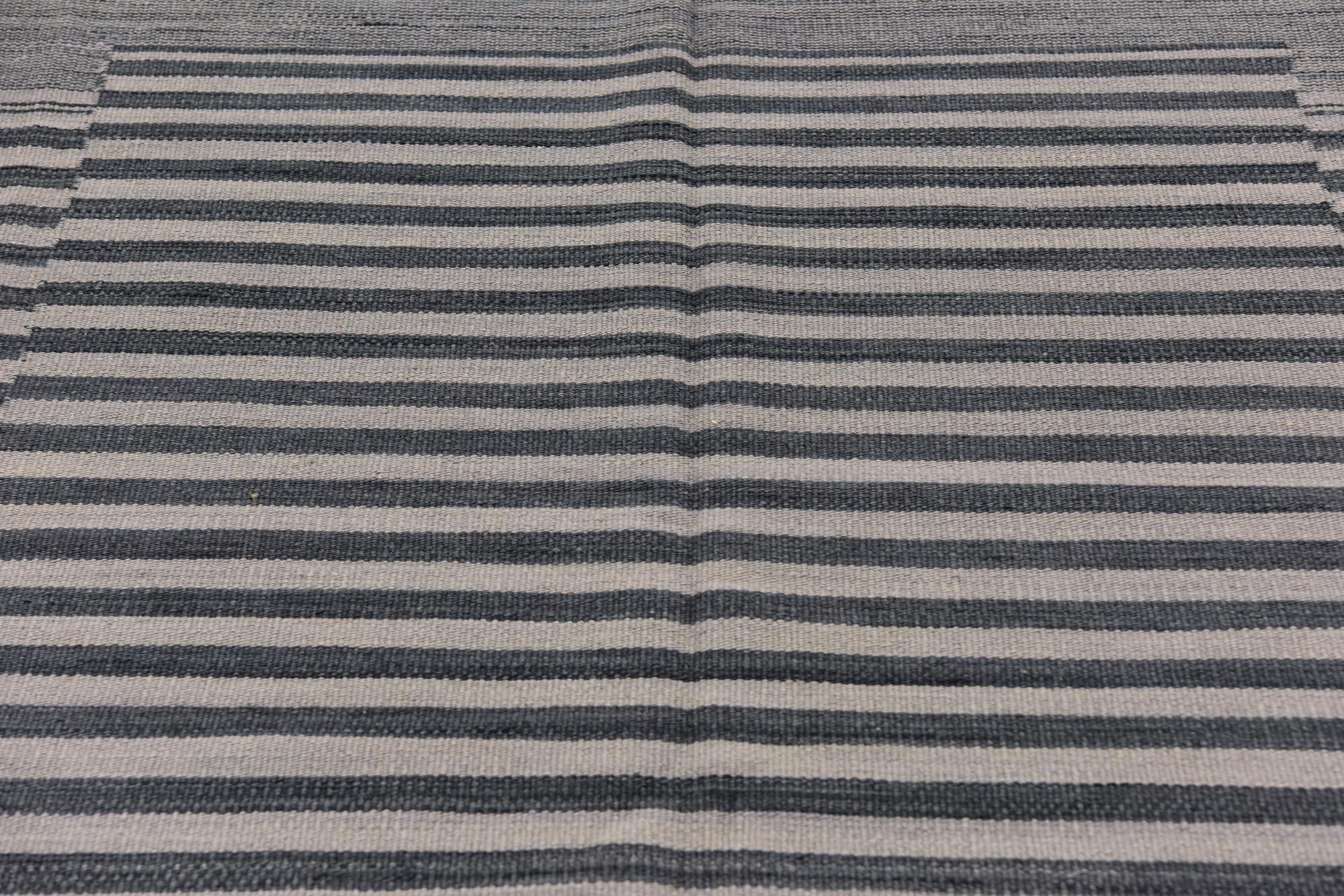 4' 3 x 5' 10 Hand Woven Kilim Modern Wool Rug