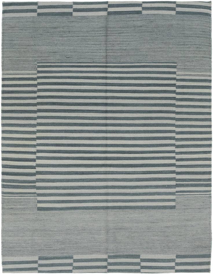 Detail image of 4' 3 x 5' 10 Hand Woven Kilim Modern Wool Rug