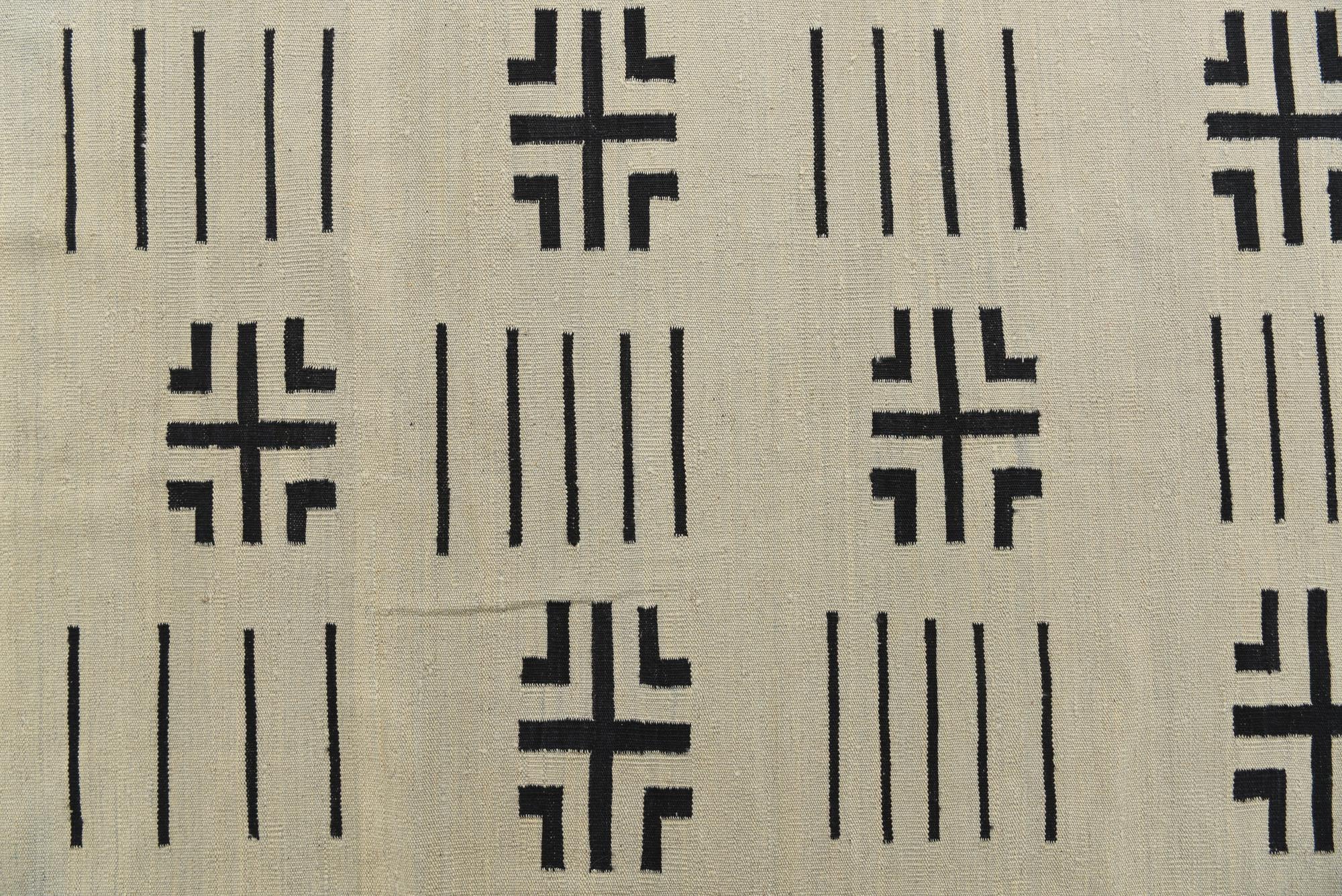 8' 6 x 9' 5 Hand Woven Kilim Modern Wool Rug
